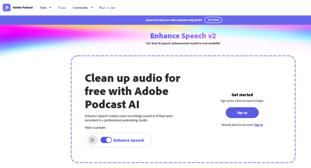 剪輯 Podcast 的 AI 工具有哪些?Podcastle 有增強音質的功能,同時支援自動去掉空白段落、音量調整與文字轉錄。可以三十天免費試用。
